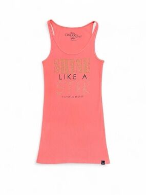 Victoria's Secret Super Model Essentials Coral Rhinestone Tank Top